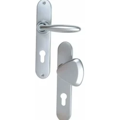 Poignées de porte palière sur plaques clé I - aluminium - Opera VACHETTE
