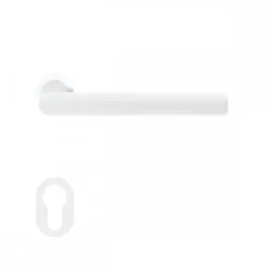 Poignées de porte sur mini-rosace ronde série ER 28M Rhodos - blanc KARCHER DESIGN