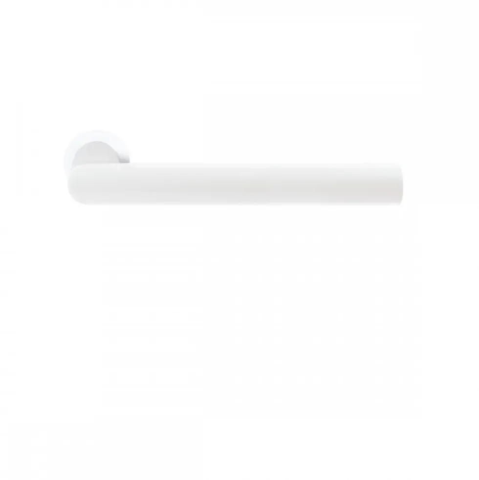 Poignées de porte sur mini-rosace ronde série ER 28M Rhodos - blanc KARCHER DESIGN