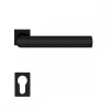 Poignées de porte sur mini-rosace carrée série ER 28QM Rhodos - noir mat KARCHER DESIGN