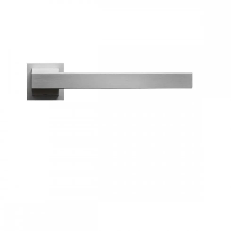 Poignées de porte sur mini-rosaces carrées série ER 58QM Boston - satiné KARCHER DESIGN