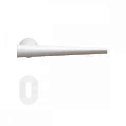 Poignées de porte sur mini-rosaces rondes série ER 59M Brooklyn - blanc KARCHER DESIGN