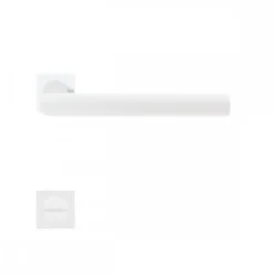 Poignées de porte sur mini-rosace carrée série ER 28QM Rhodos - blanc KARCHER DESIGN