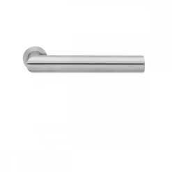 Poignées de porte sur mini-rosace ronde série ER 28M Rhodos - satiné KARCHER DESIGN