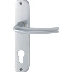 Poignées de porte sur petites plaques - 165 mm - Argent - San Diego HOPPE