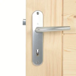 Poignées de porte sur petites plaques - 165 mm - Argent - San Diego HOPPE