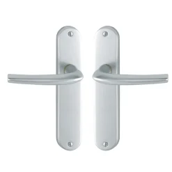 Poignées de porte sur petites plaques - 165 mm - Argent - San Diego HOPPE