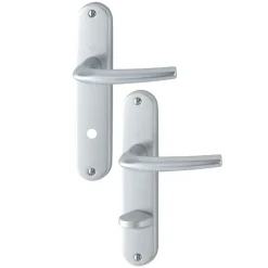 Poignées de porte sur petites plaques - 165 mm - Argent - San Diego HOPPE