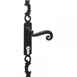 Poignées de porte sur plaque - fer noir - Aquitaine BOUVET