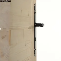 Poignées de porte sur plaque - fer noir - Bourgogne BOUVET