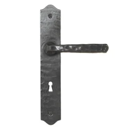 Poignées de porte sur plaques - Celtique - fer cémenté patiné - Bellac BOUVET
