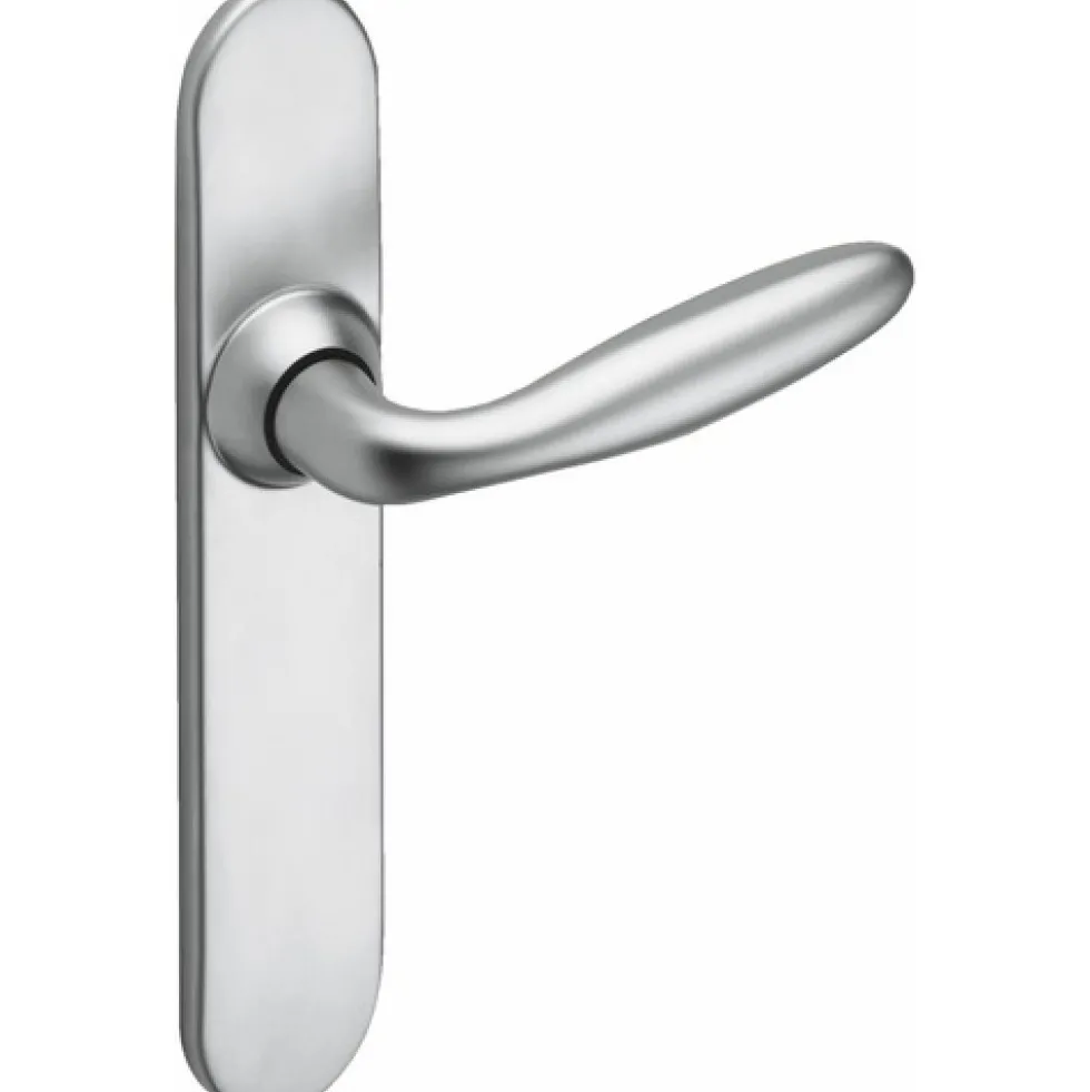Poignées de porte sur plaques - chromé velours - Opéra VACHETTE