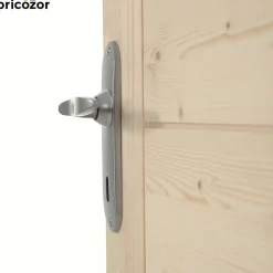 Poignées de porte sur plaques - chromé velours - Twist VACHETTE
