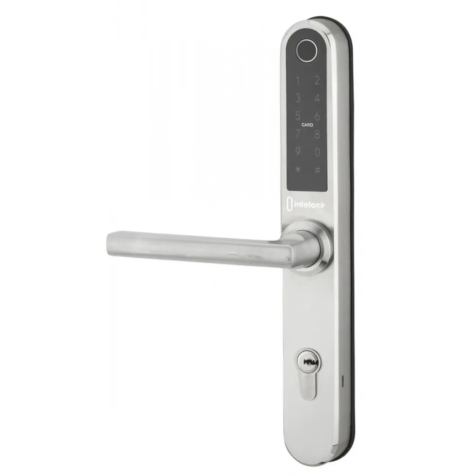 Poignées de porte sur plaques - électroniques - Intelock Multi - argent FTH THIRARD