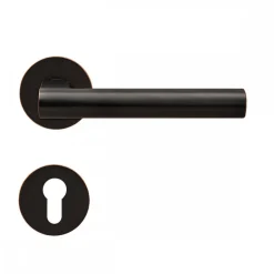 Poignées de porte sur rosaces affleurantes EPL 45 Madeira - bronze antique KARCHER DESIGN