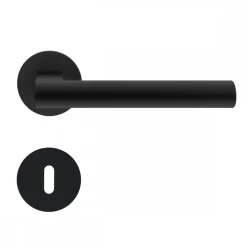 Poignées de porte sur rosaces affleurantes EPL 45 Madeira - noir mat KARCHER DESIGN