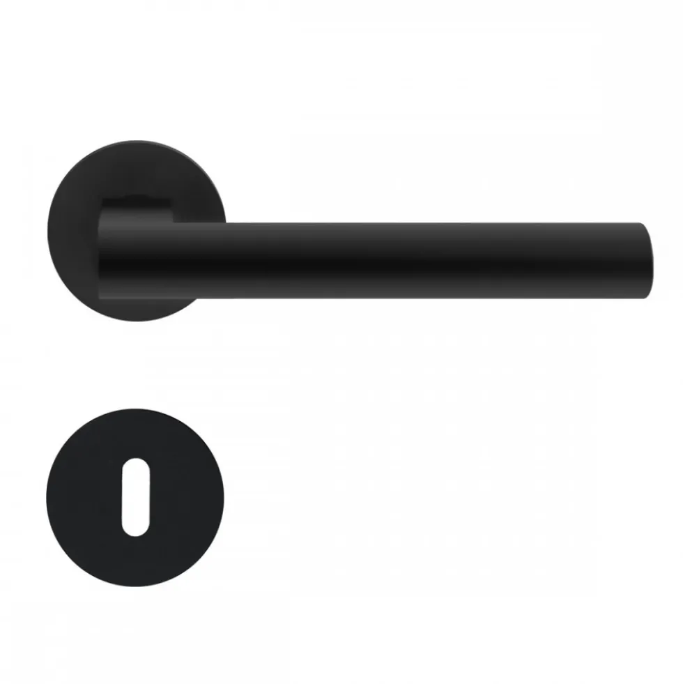 Poignées de porte sur rosaces affleurantes EPL 45 Madeira - noir mat KARCHER DESIGN