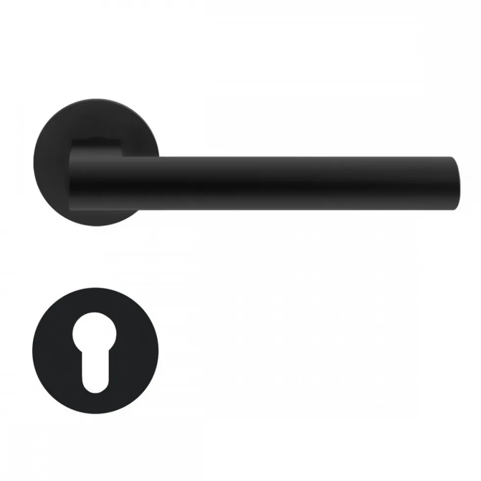 Poignées de porte sur rosaces affleurantes EPL 45 Madeira - noir mat KARCHER DESIGN