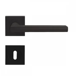 Poignées de porte sur rosaces carrées série ER 54Q Montana - noir mat KARCHER DESIGN
