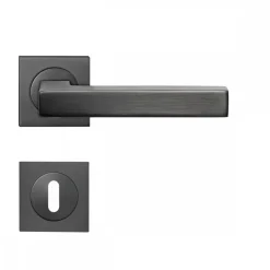 Poignées de porte sur rosaces carrées série ER 46 Q Seattle - gris KARCHER DESIGN