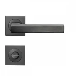Poignées de porte sur rosaces carrées série ER 46 Q Seattle - gris KARCHER DESIGN