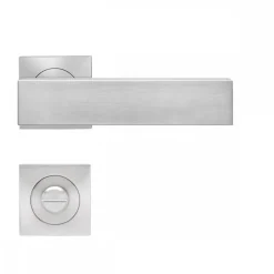 Poignées de porte sur rosaces carrées série ER 52Q Milano -inox satiné KARCHER DESIGN