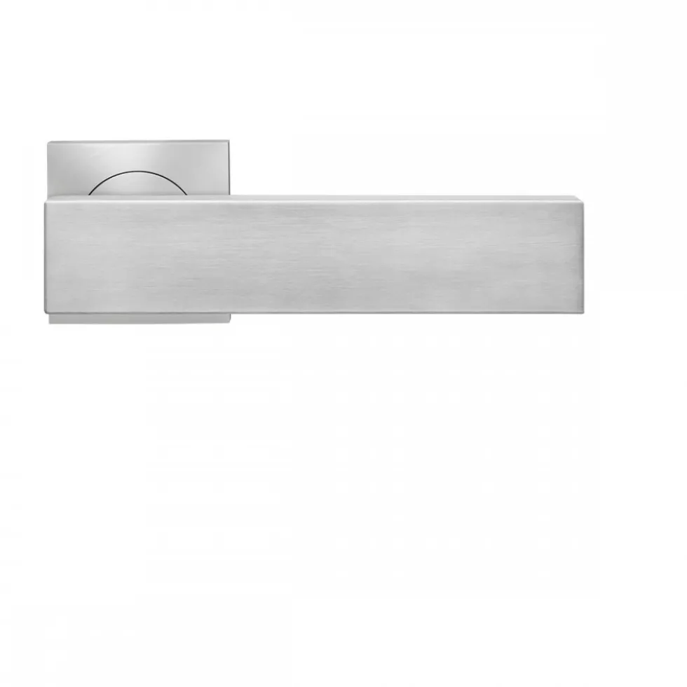 Poignées de porte sur rosaces carrées série ER 52Q Milano -inox satiné KARCHER DESIGN