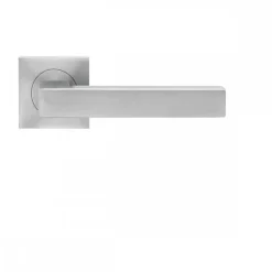 Poignées de porte sur rosaces carrées série ER 46 Q Seattle - satiné KARCHER DESIGN