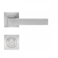 Poignées de porte sur rosaces carrées série ER 46 Q Seattle - satiné KARCHER DESIGN