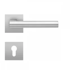 Poignées de porte sur rosaces carrées série EPL 45Q Madeira - satiné KARCHER DESIGN