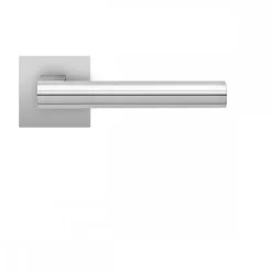 Poignées de porte sur rosaces carrées série EPL 45Q Madeira - satiné KARCHER DESIGN