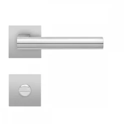 Poignées de porte sur rosaces carrées série EPL 45Q Madeira - satiné KARCHER DESIGN