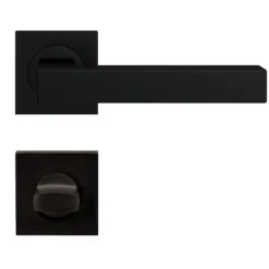 Poignées de porte sur rosaces carrées - noir Cosmos - ER 46 Q Seattle KARCHER DESIGN