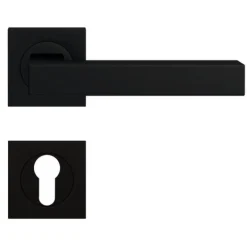 Poignées de porte sur rosaces carrées - noir Cosmos - ER 46 Q Seattle KARCHER DESIGN