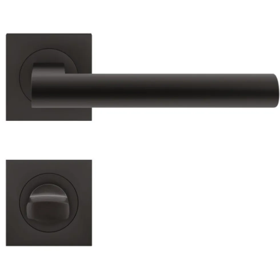 Poignées de porte sur rosaces carrées - noir Cosmos - ER 45 Q Madeira KARCHER DESIGN