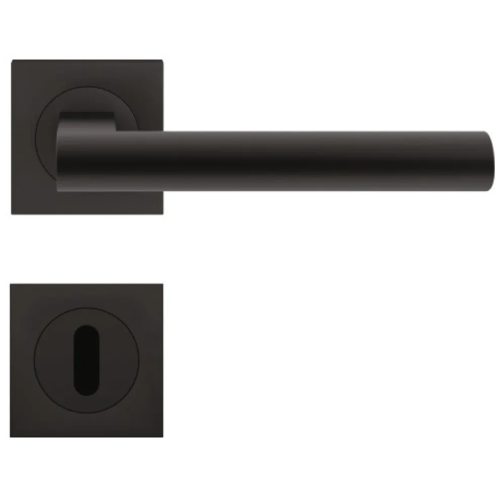 Poignées de porte sur rosaces carrées - noir Cosmos - ER 45 Q Madeira KARCHER DESIGN