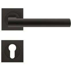 Poignées de porte sur rosaces carrées - noir Cosmos - ER 45 Q Madeira KARCHER DESIGN