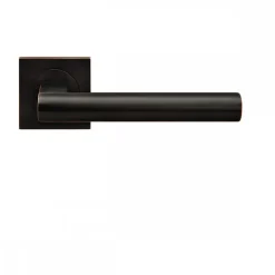 Poignées de porte sur rosaces carrées - série ER 45 Q - Madeira - noir KARCHER DESIGN