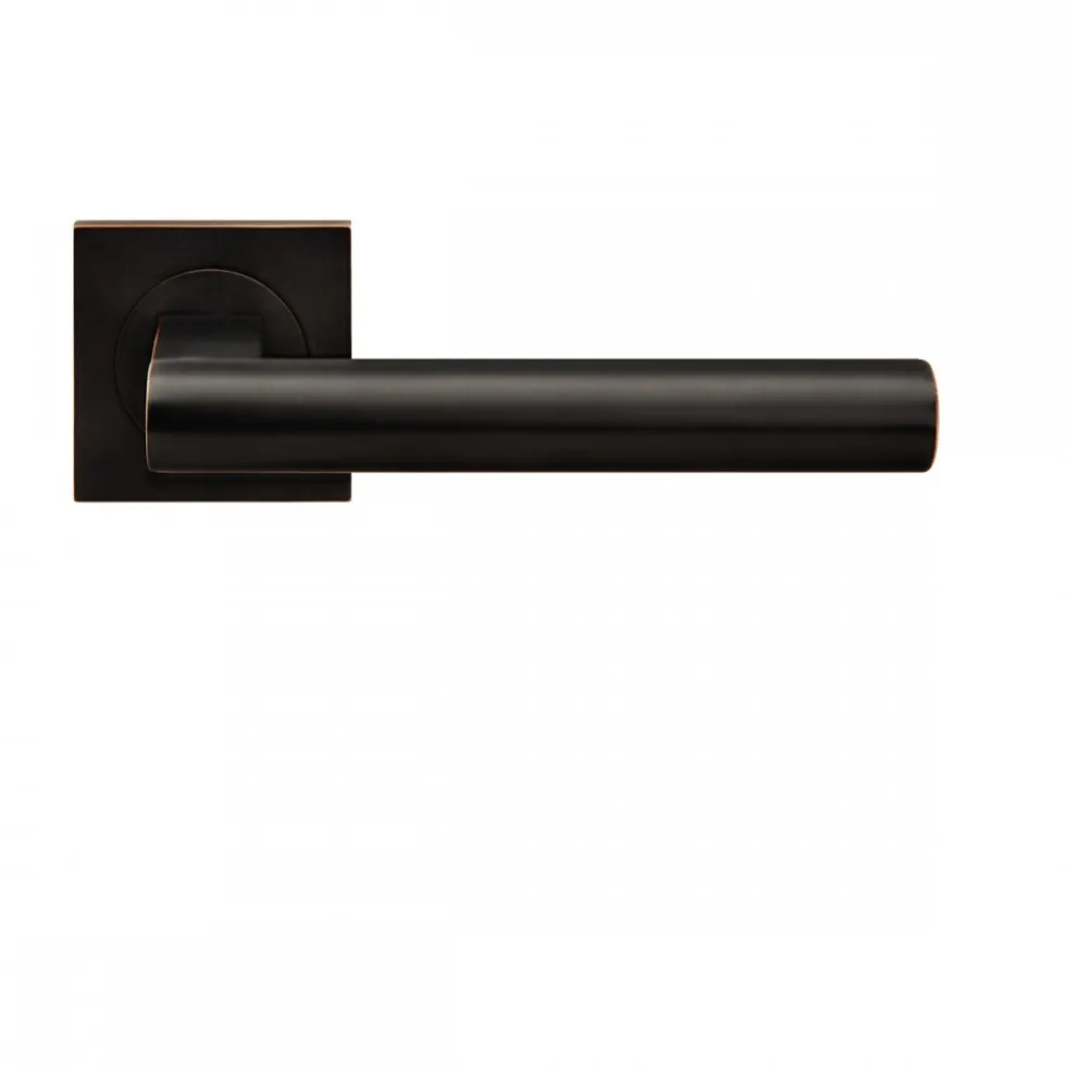 Poignées de porte sur rosaces carrées - série ER 45 Q - Madeira - noir KARCHER DESIGN