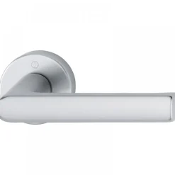 Poignées de porte sur rosaces Hambourg - finition argent HOPPE