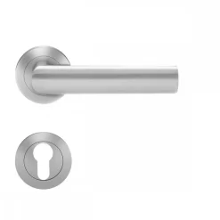 Poignées de porte sur rosaces rondes série ER 14 Island - inox satiné KARCHER DESIGN