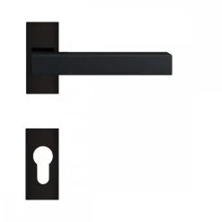 Poignées de porte sur rosace Stockholm pour porte châssis -noir -clé I KARCHER DESIGN