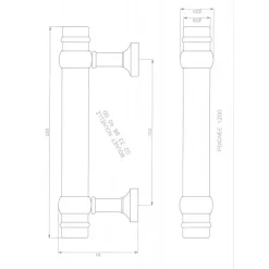 Poignées de tirage pour porte battante - 1200 - reconditionné BOUVET