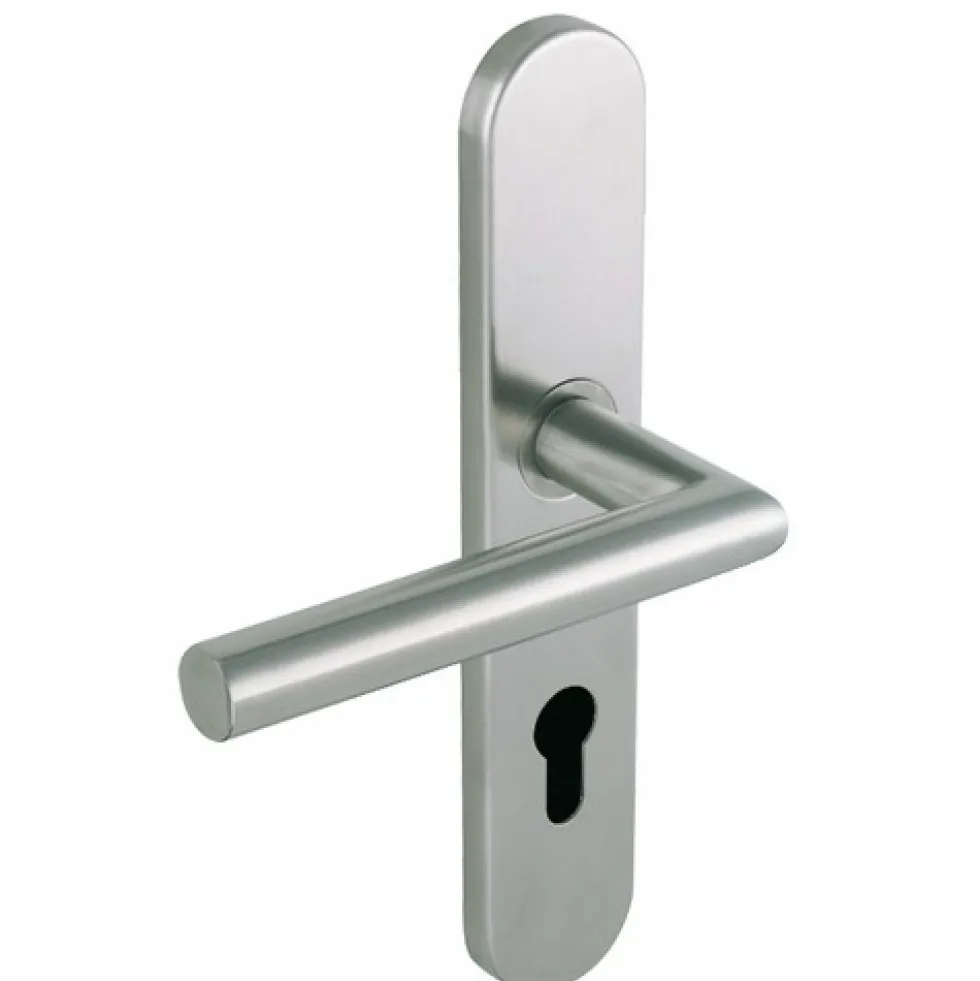 Poignées droites de porte sur plaques - Linox 493 VACHETTE