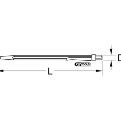 Pointe à tracer en carbure à corps 6 pans - longueur 145 mm KS TOOLS