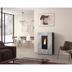 Poêle à granulés étroit et canalisé - 10 kW - Marilena Plus Petra AD LA NORDICA EXTRAFLAME