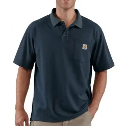 Polo de travail à manches courtes Sleeve pocket - bleu CARHARTT