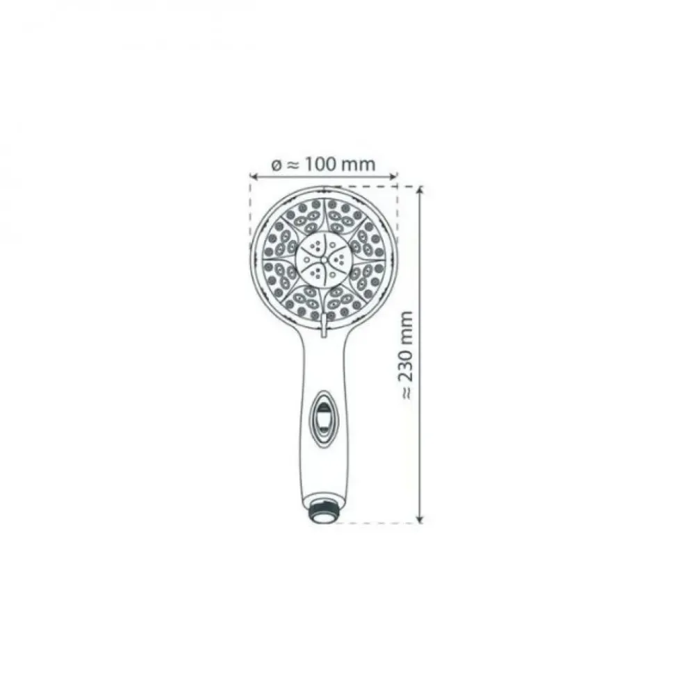 Pommeau de douche 4 jets - chromé - AQUA2SAVE SCHÜTTE