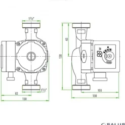 Pompe de circulation à économie d'énergie 40DN - 180 mm - MP280A SALUS