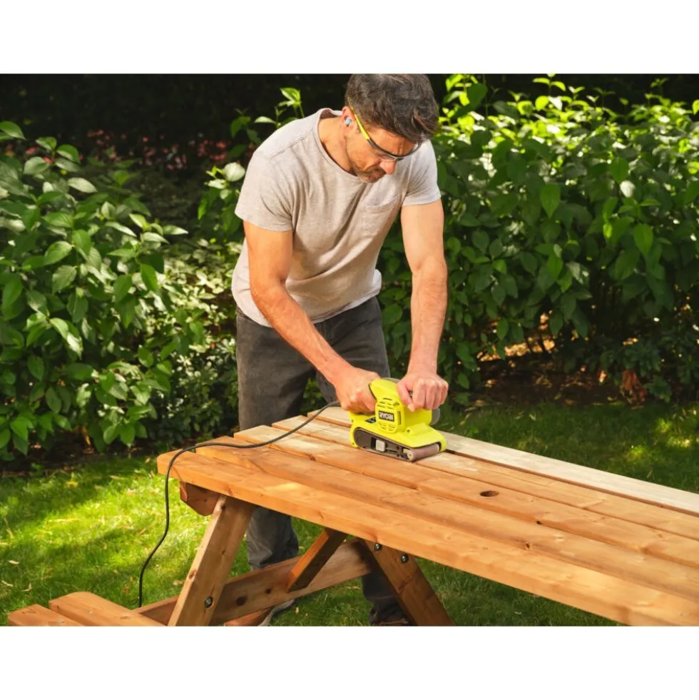 Ponceuse à bande filaire 800W - bande 76x457mm - RBS800 RYOBI